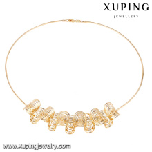 43183 Xuping New mince 18k couleur or aucun collier de pierre pour les filles